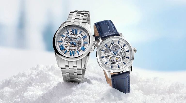 Bulova Men's Sutton Automatic Watches with Snowy Background