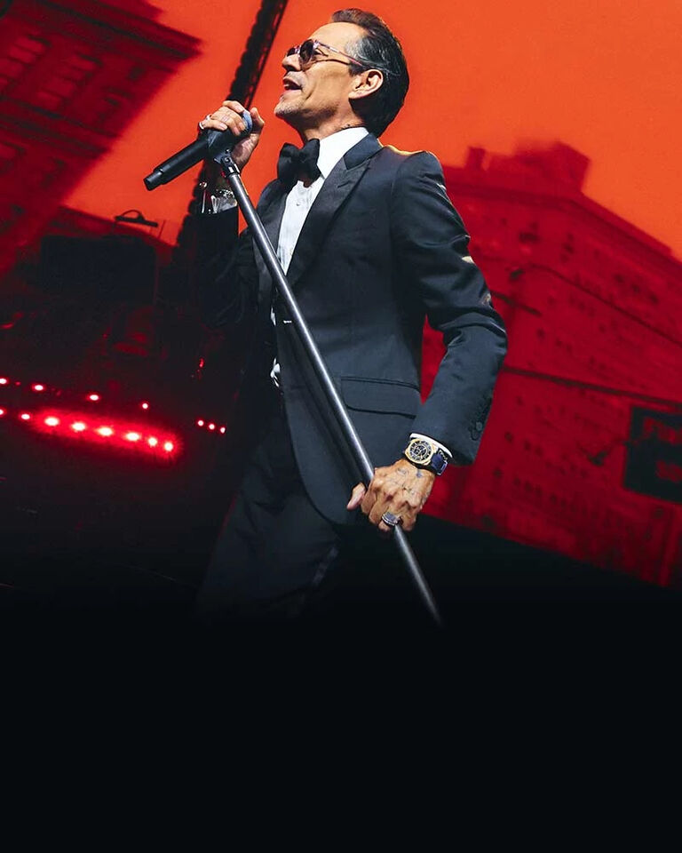 Marc Anthony; Image of Marc Anthony signing wearing Marc Anthony watch model 97A205
