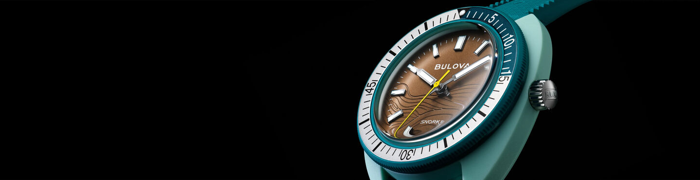 Bulova Textured Dial Watches Featuring Snorkel Beauty Shot