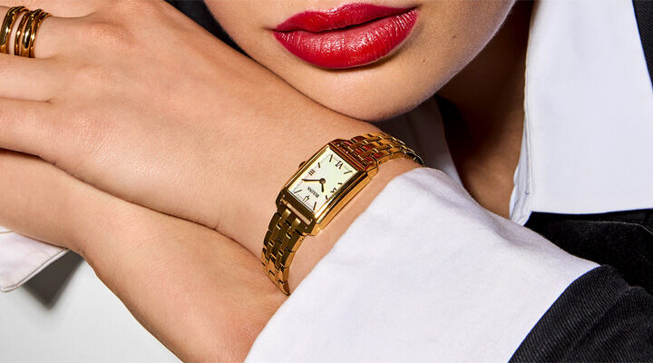 Nadia Ferreira Wearing the Bulova 150th Anniversary Rubaiyat Pendant Necklace