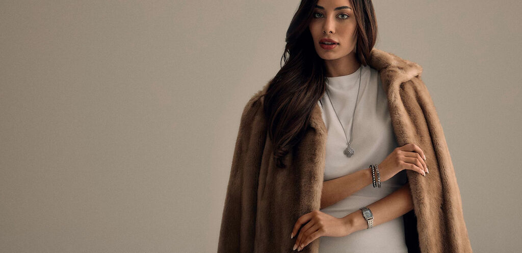 Woman Wearing Bulova Jewelry and Watch