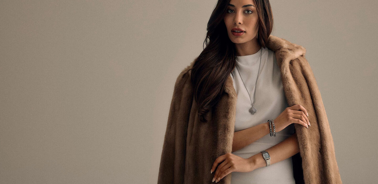 Woman Wearing Bulova Jewelry and Watch