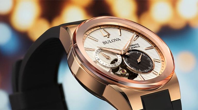 Shop all men's modern watches. Banner featuring image of Latin Grammy model 97A186.