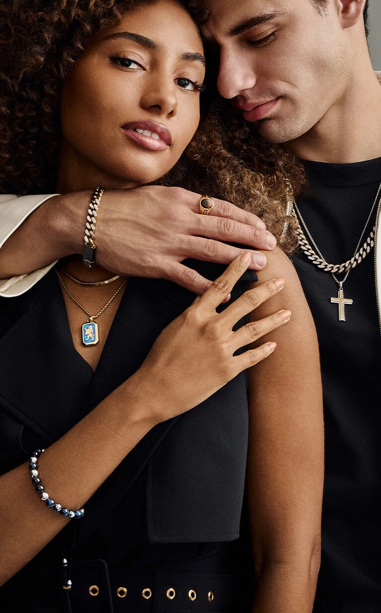 Man and Woman Wearing Bulova Jewelry and Watch