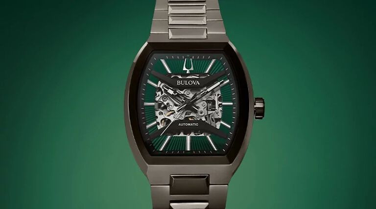 Featuring the Bulova Maquina watch model 98A321