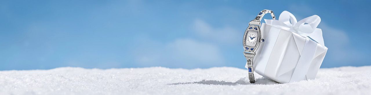 Women's American Girl Watch with Snow and Present