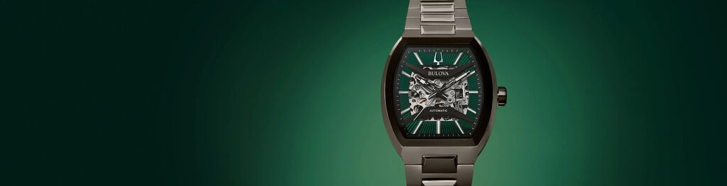Green Dial Bulova Maquina Watch Environmental Imagery