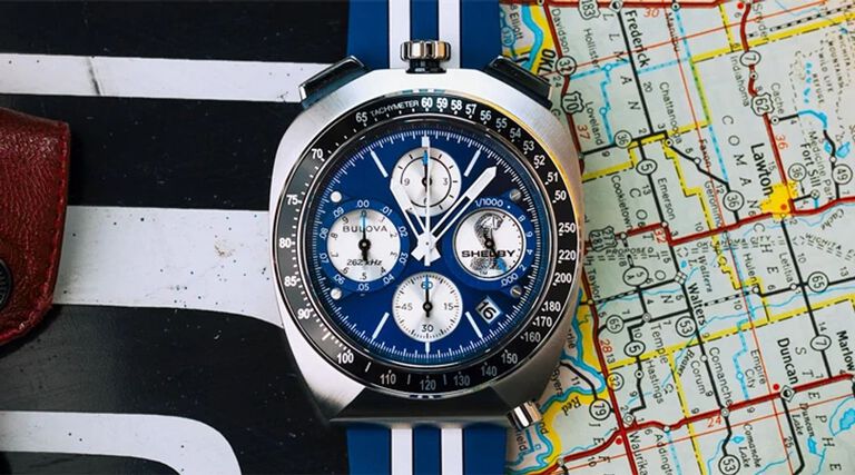 Featuring the Bulova's Collaboration with Shelby watch model Shelby-98B452