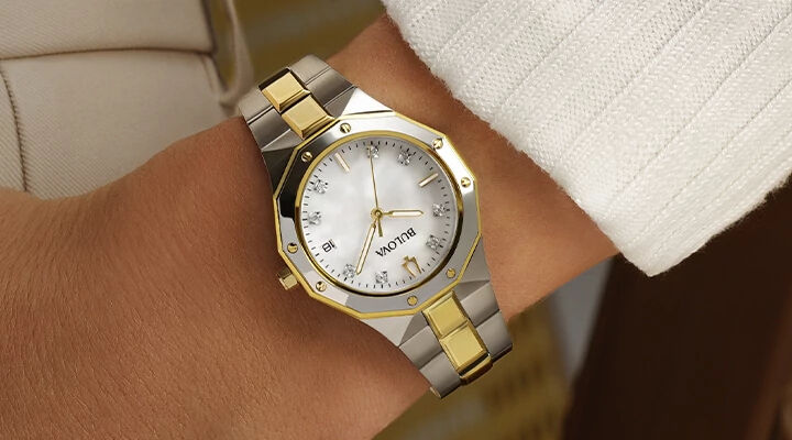 Image of womne's wrist wearing a prestige watch model  98P234