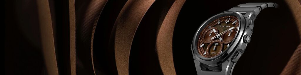 Featuring the Bulova Curv 10th Anniversary watch model 96K117