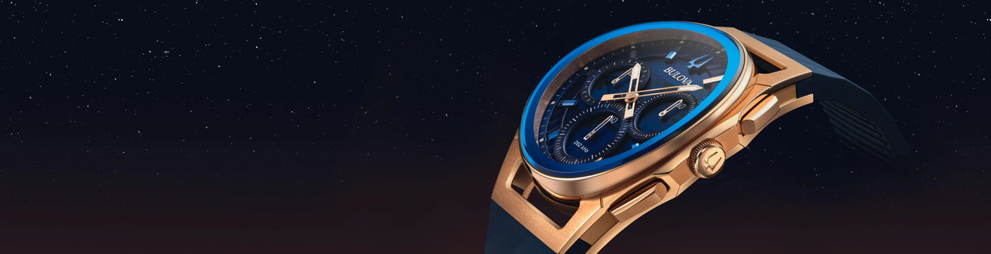Shop all men's sport watches. Banner featuring image of Marc Anthony CURV model 97A185.