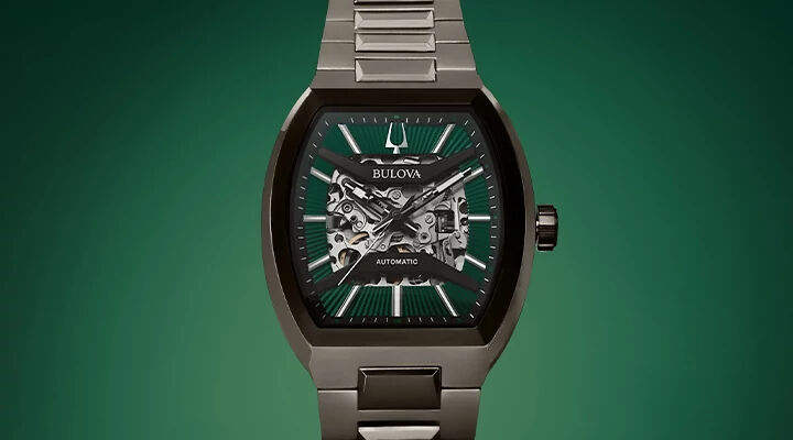 Green Dial Bulova Maquina Watch Environmental Imagery