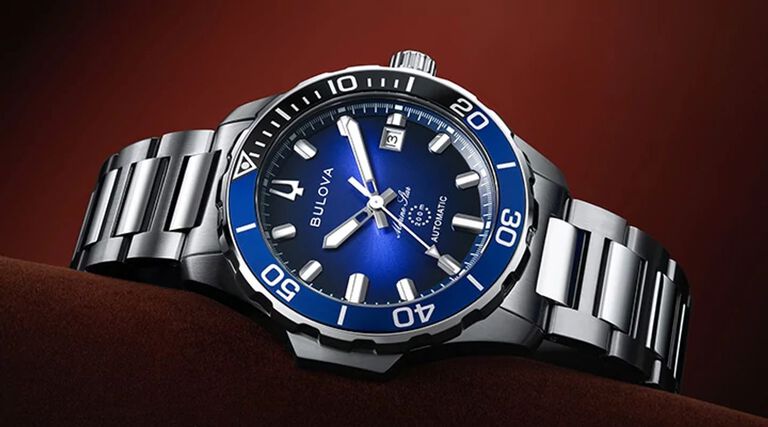 Featuring the Bulova Marine Star Series B watch model 98B466