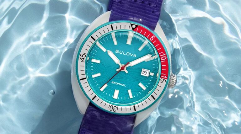 Featuring the Bulova Snorkel Tide watch model 98B447