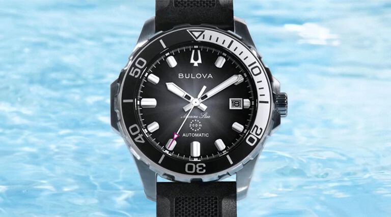 Featuring the Bulova Marine Star Series B watch model 98B465