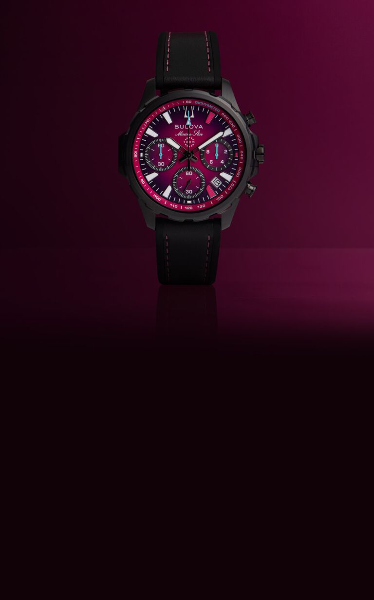 Mettant en vedet la montre Bulova E1 Team Miami , mod&egrave;le 98B476