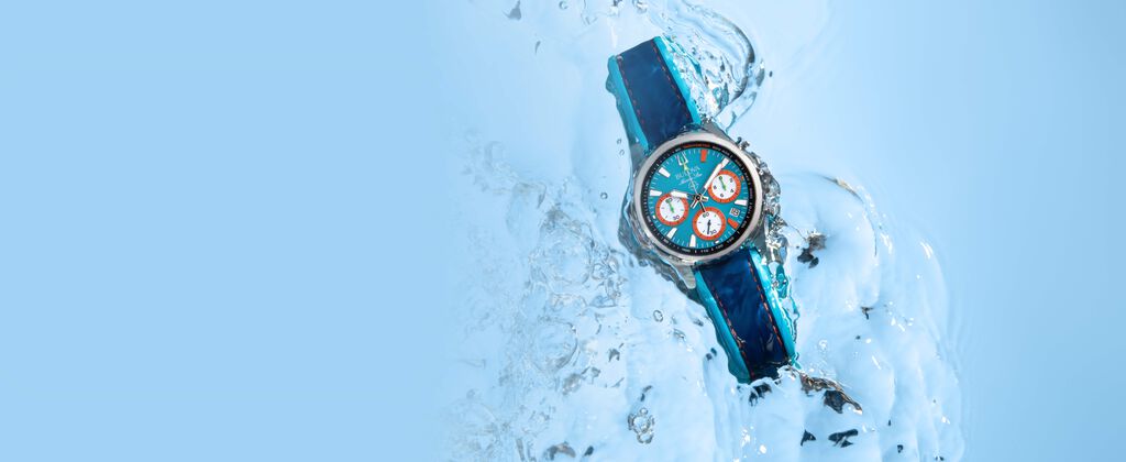 Featuring the Bulova E1 Team Miami watch model 96B460